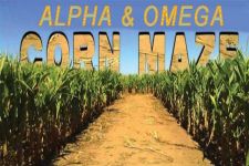 Logo for Alpha & Omega Corn Maze Logo for Alpha & Omega Corn Maze